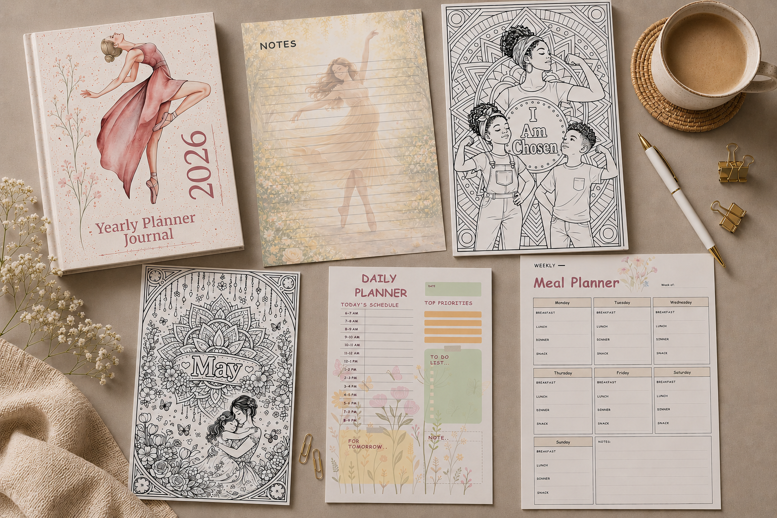 Mothers Journal Planner - Pink